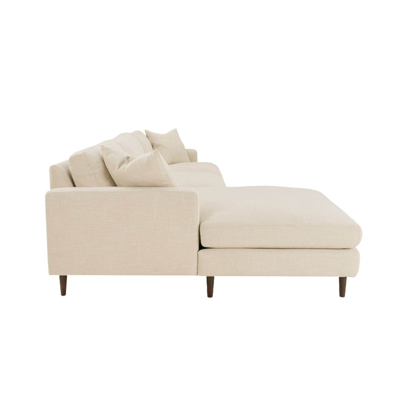 5. Martha Left Sectional Sofa - Beach Alabaster with spacious seating