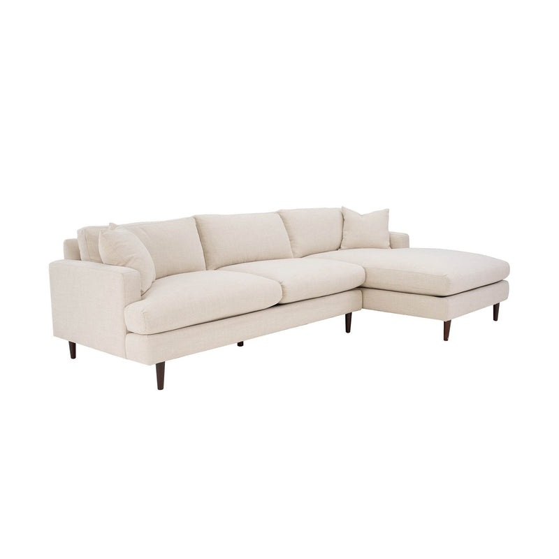 1. Martha Right Sectional - Beach Alabaster with comfortable seating