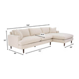 12. Martha Right Sectional - Beach Alabaster with customizable configuration