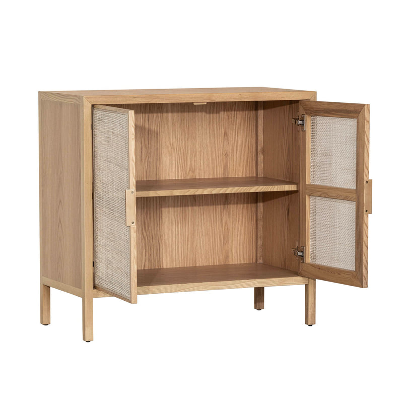 4. "Natural rattan sideboard with ample storage capacity"