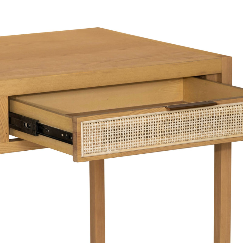 4. "Eco-friendly rattan desk with natural appeal"
