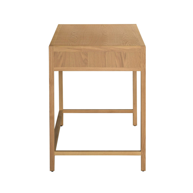 5. "Versatile rattan desk in natural tone for any decor"
