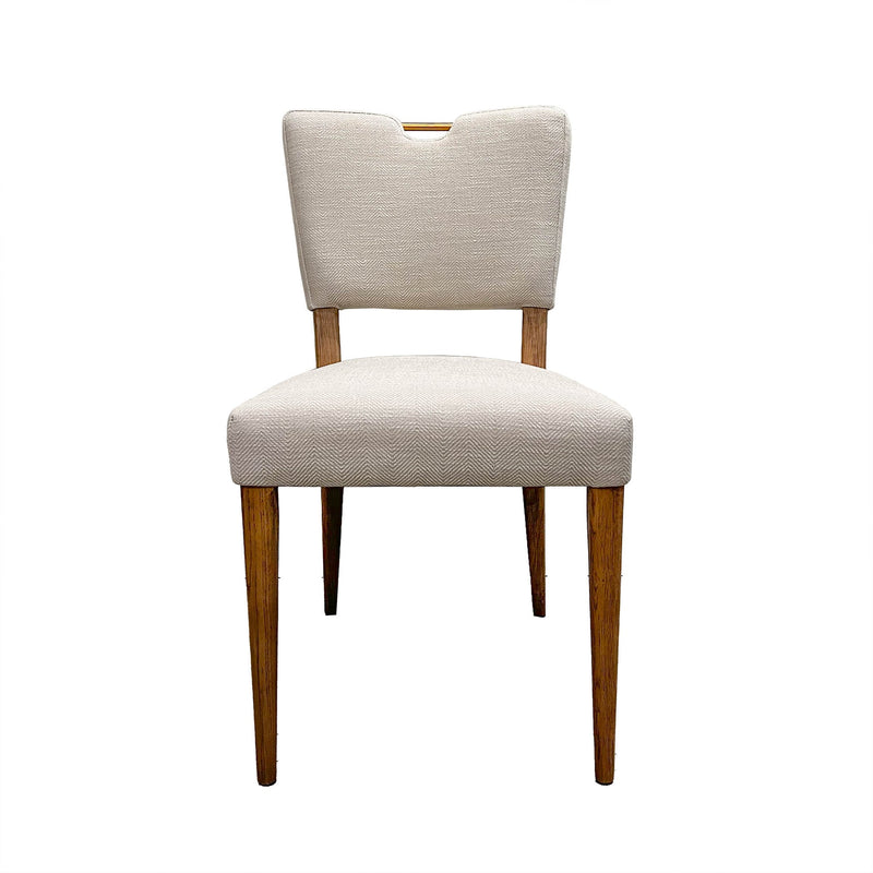 2. "Sandy Beige/Cool Brown Legs Luella Dining Chair: Stylish and versatile addition to any dining space"