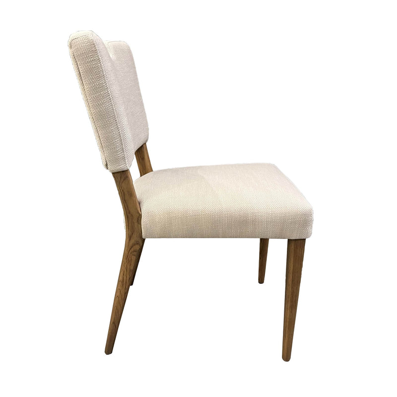 4. "Sandy Beige/Cool Brown Legs Luella Dining Chair: Perfect blend of style and comfort for your dining area"