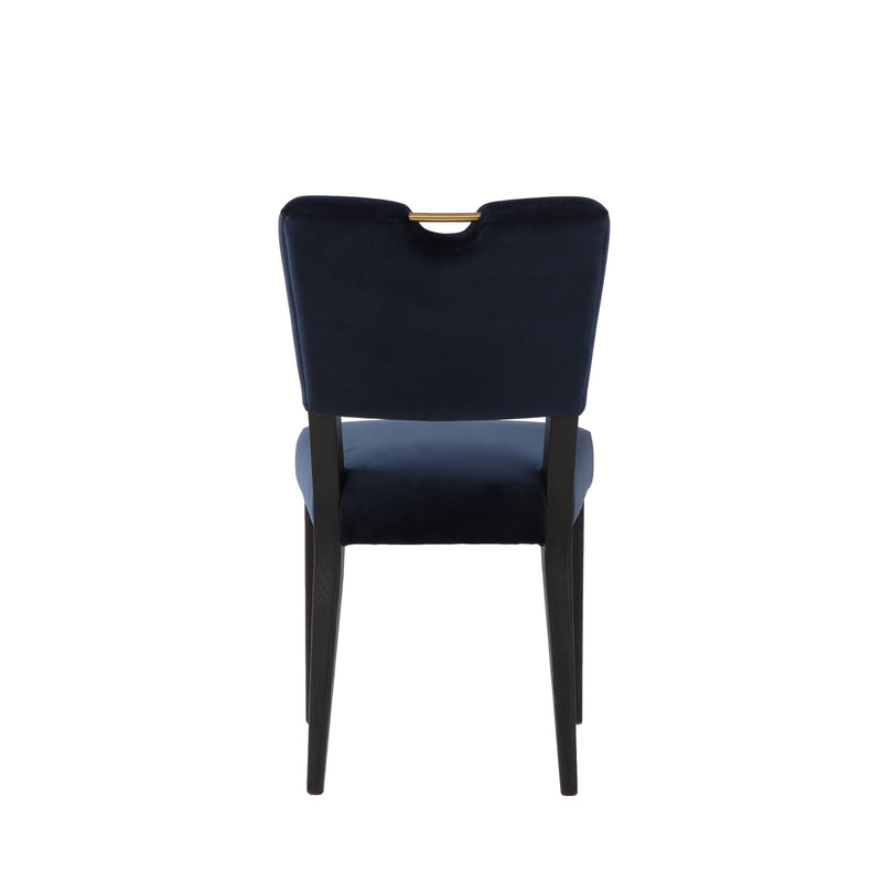 4. "Luella Dining Chair with sturdy wooden frame"