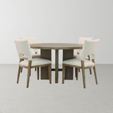 2. "Medium-sized Fraser Round Dining Table - Perfect for small to medium-sized dining spaces"