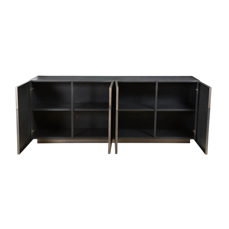 3. "Versatile Callisto Sideboard with stylish glass doors and metal accents"