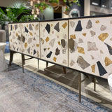 10. "High-quality Terrazzo Sideboard - White Mosaic for a touch of luxury"