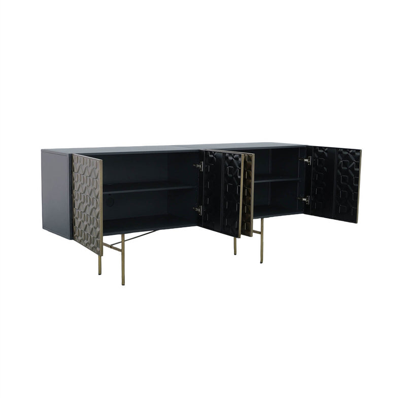 5. "Sleek Carina Sideboard with a beautiful wood finish and metal accents"