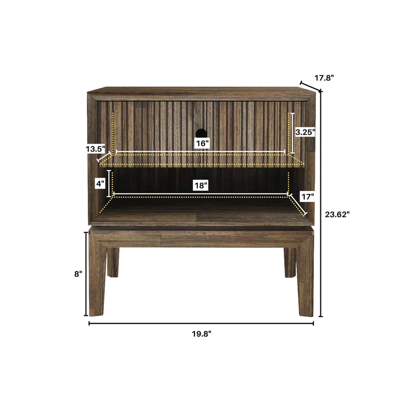 10. "Minimalistic West Nightstand with clean lines and timeless appeal"